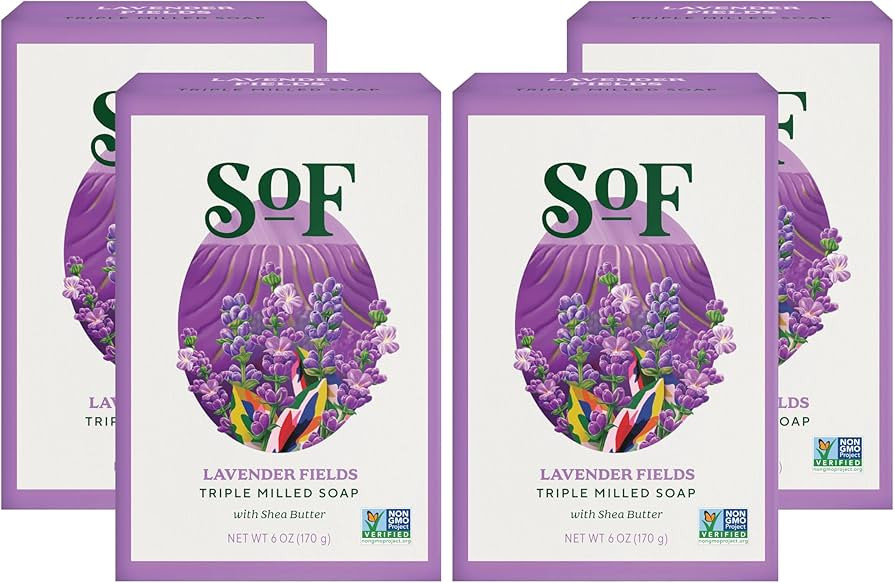 Lavender Fields Clean Bar Soap by South of France Clean Body Care | Triple-Milled French Soap wit... | Amazon (US)