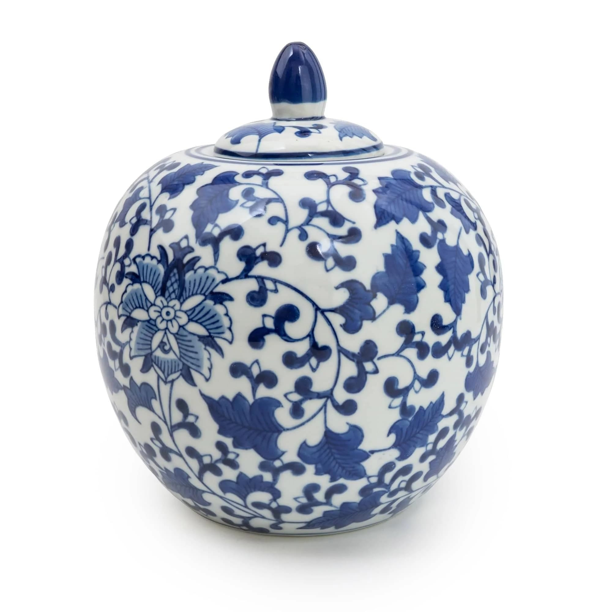 Sumatra Blue & White Large Ceramic Home Collection (Round Ginger Jar 9") | Amazon (UK)