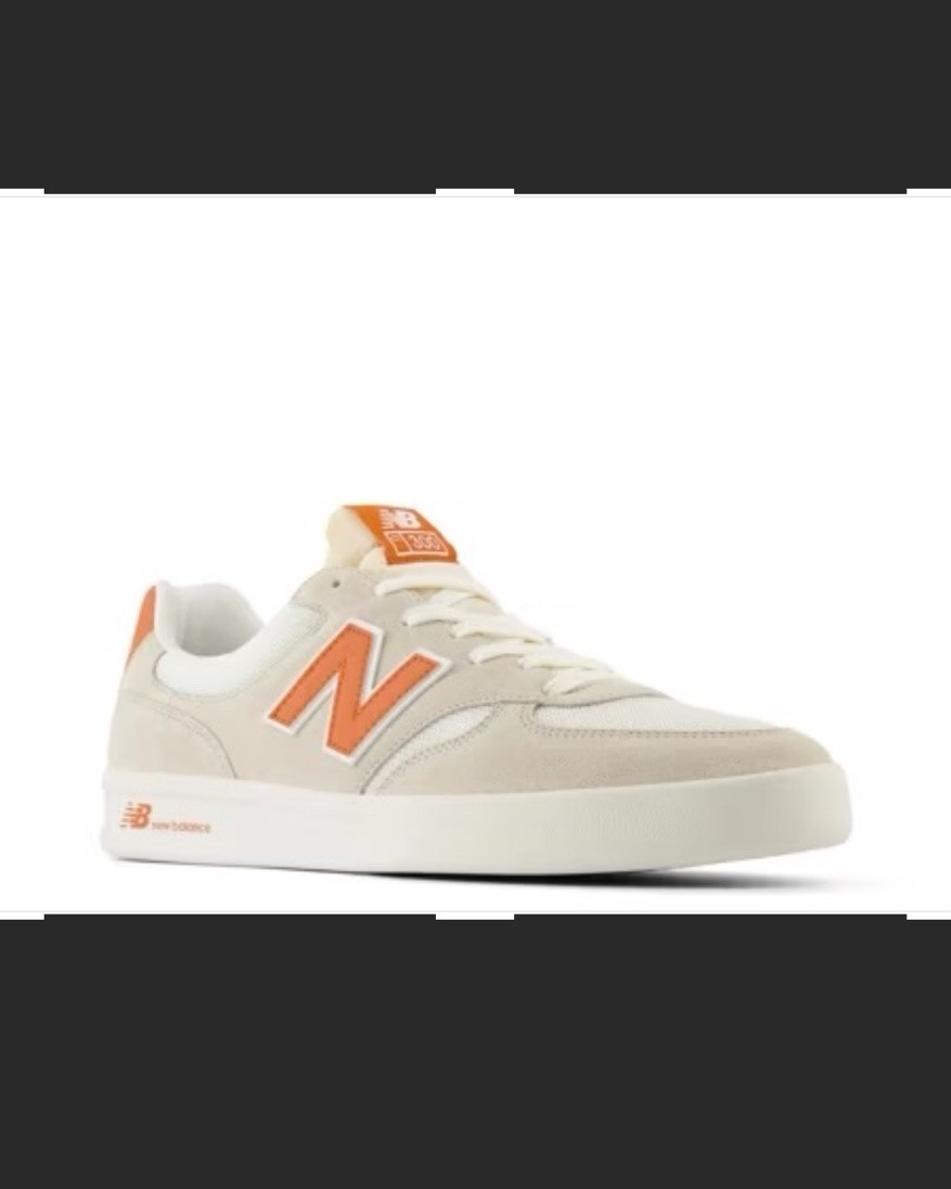 New Balance CT300 V3 Court Sneaker (Men's) now on CLEARANCE for just $64.98 (Beige/White/Orange)