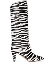 Isabel Marant Laylis Zebra Print 75mm Boots - Farfetch