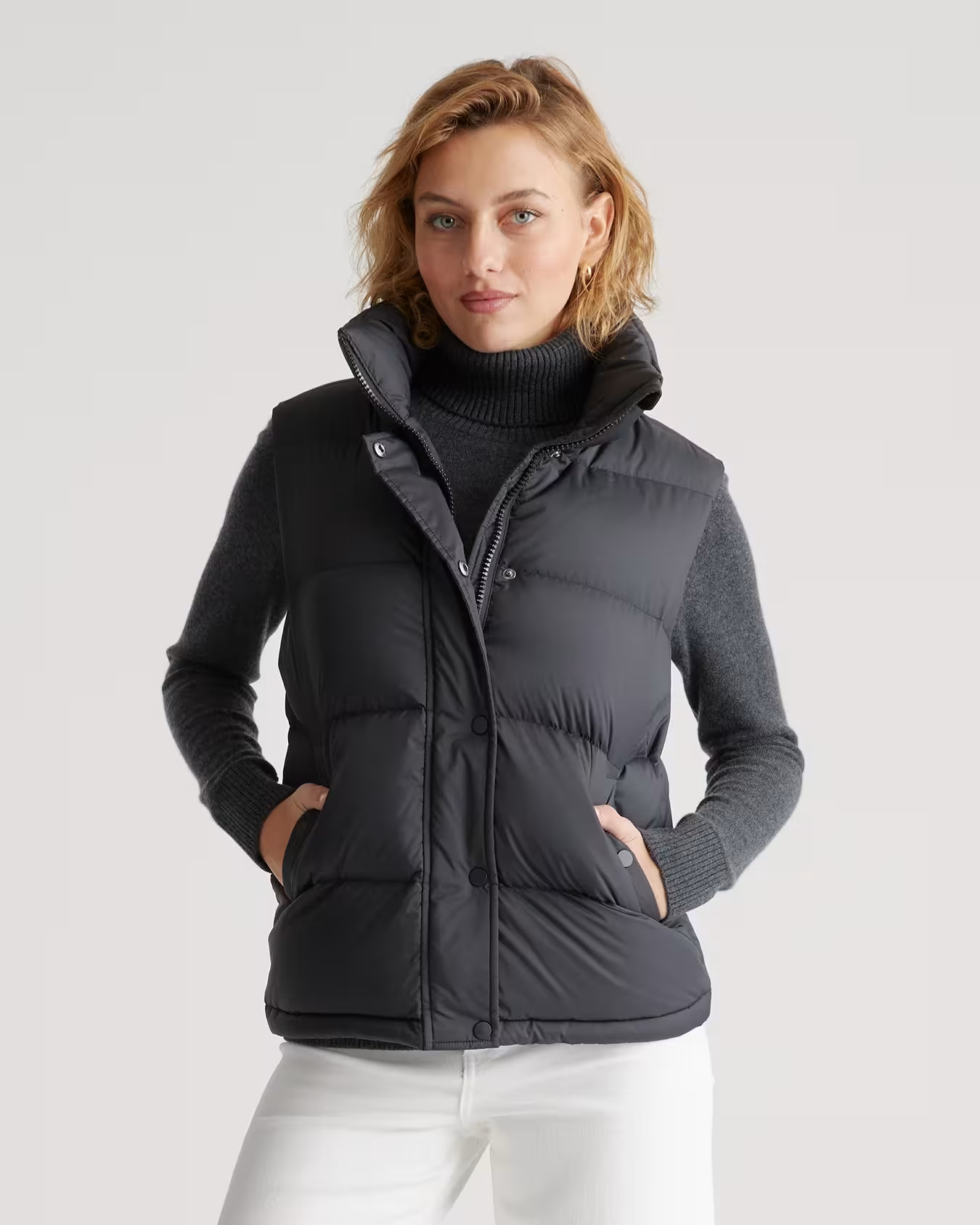 Responsible Down Puffer Vest in Black | Quince