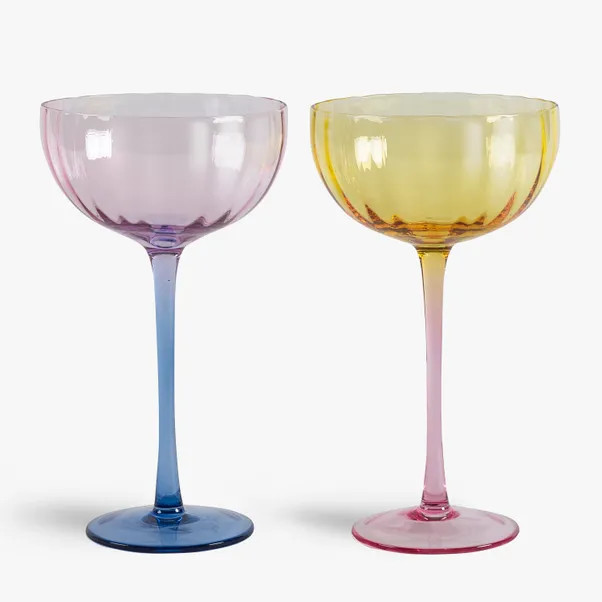 Set of 2 Florence Coupe Glasses | Dunelm (migrated)