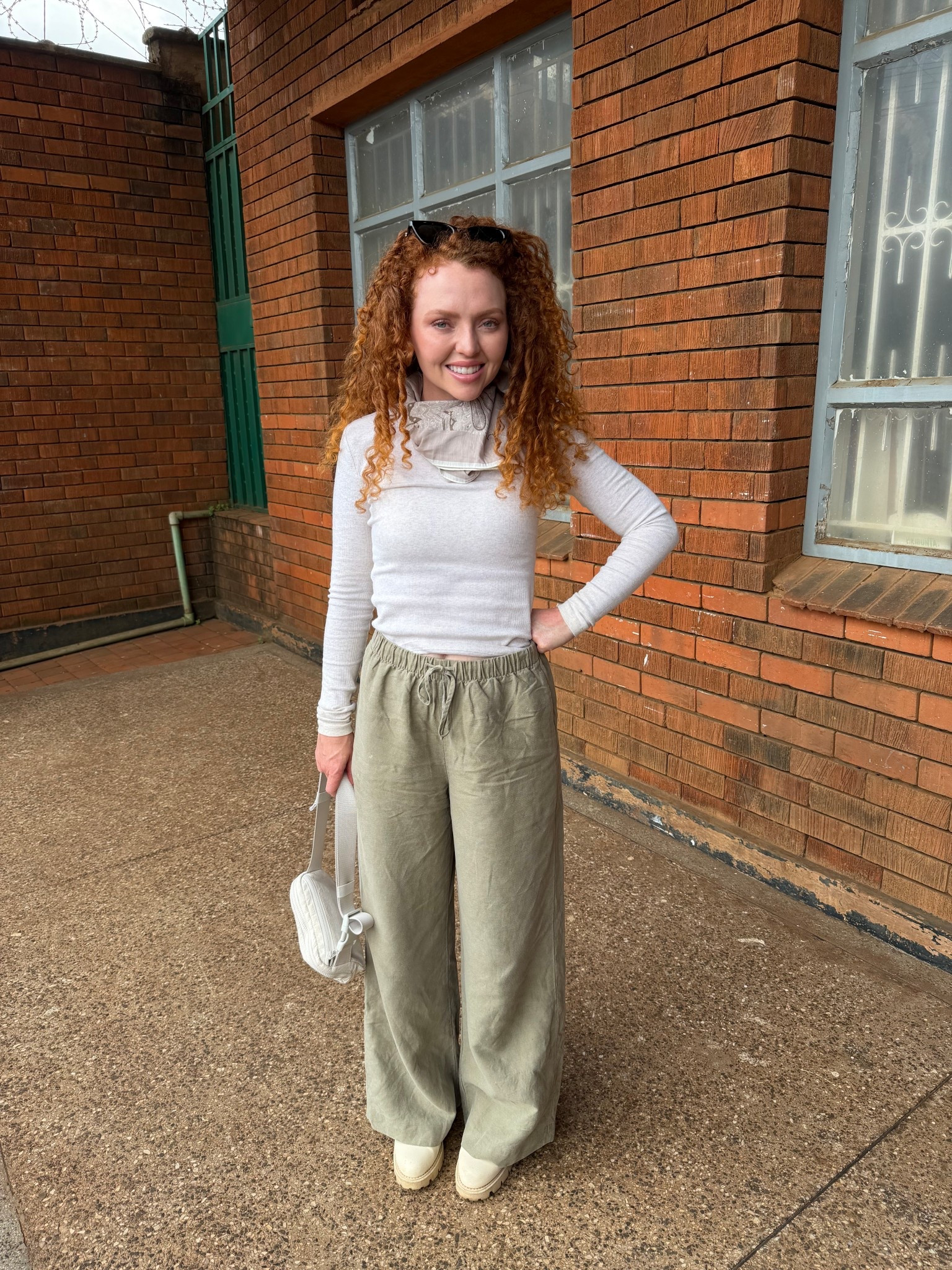 Africa/safari outfit, light layers perfect for sunny days that might be cool or hot. I don’t like the sun to touch me because I burn so easy so this outfit is lightweight enough but still cool, the scarf is good because it helps if you get a little cold or to keep dust off your face when needed. 