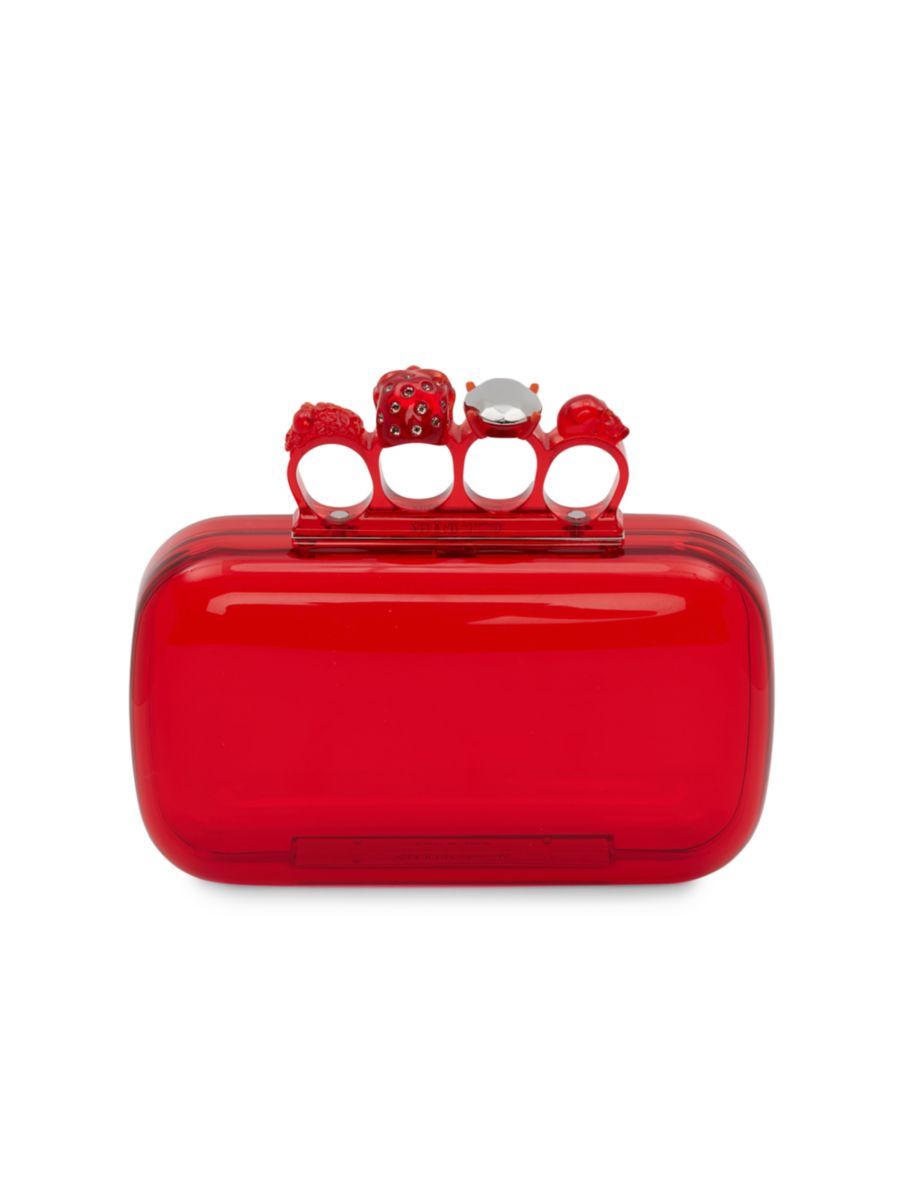 Skull Four-Ring Clear Box Clutch | Saks Fifth Avenue
