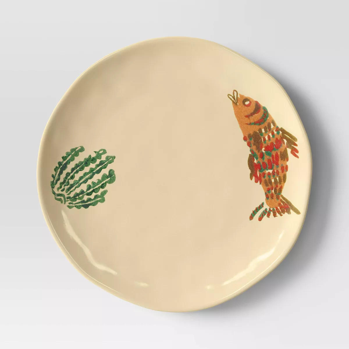 9" Stoneware Dinner Plate Yellow Fish - Threshold™ | Target