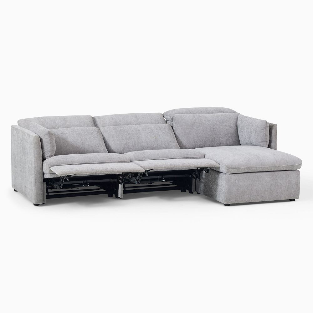 Shelter Motion Reclining 3-Piece Reversible Chaise Sectional (102") | West Elm (US)