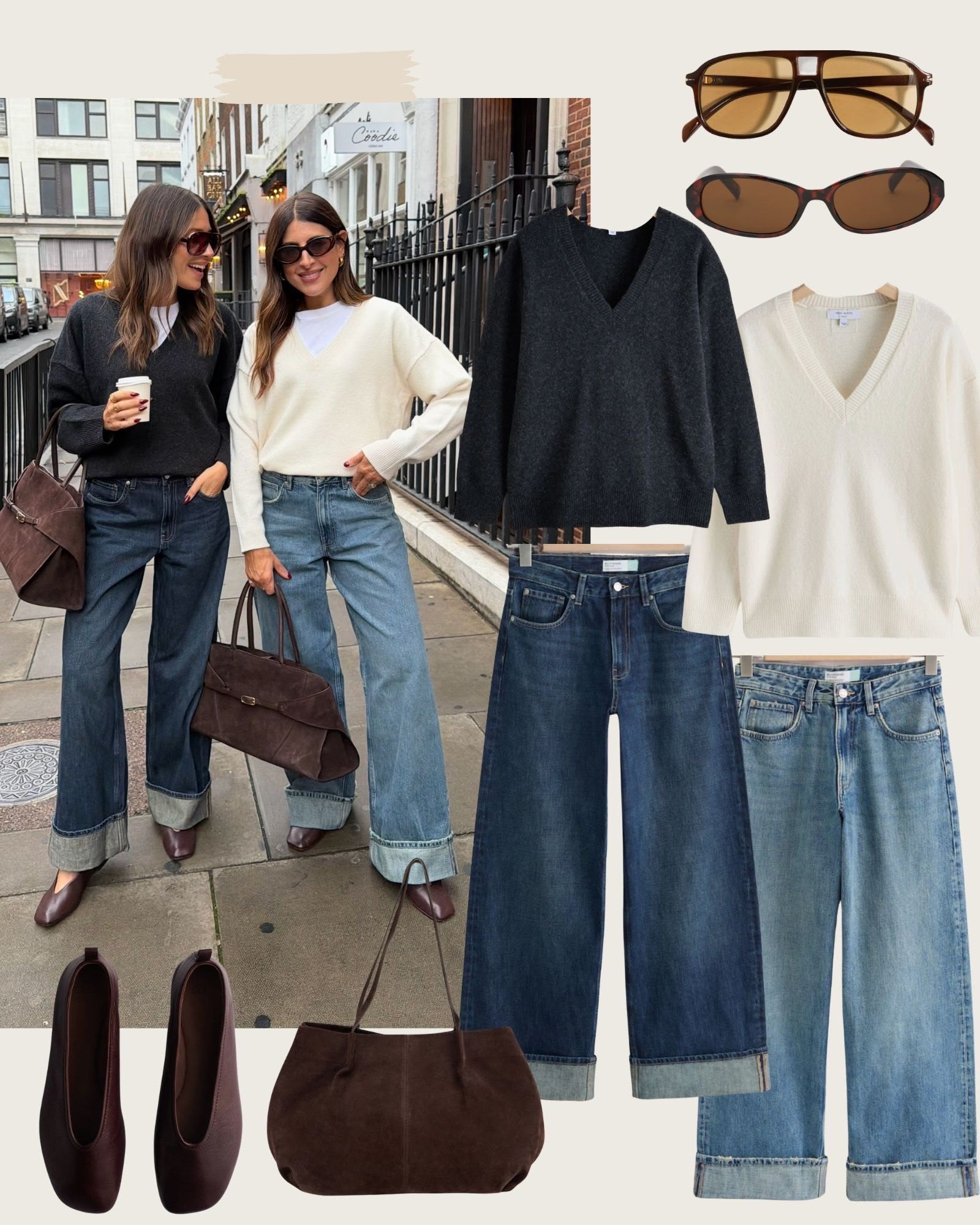 Slouchy denims and slouchy v neck - perfect weekend uniform 🤌🏼