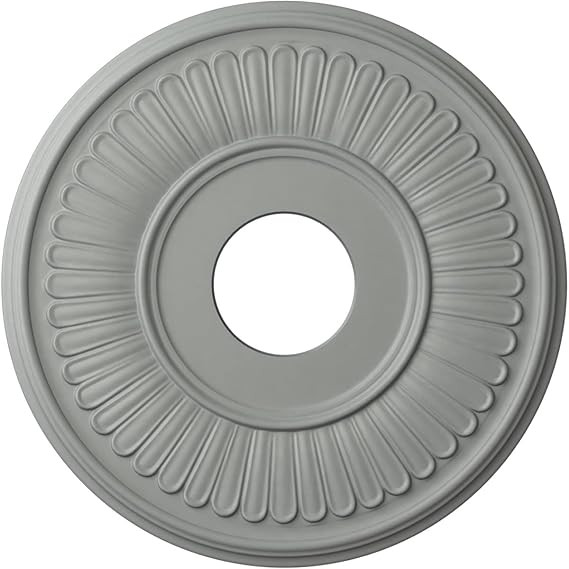 Ekena Millwork CM15BE Berkshire Ceiling Medallion, 15 3/4"OD x 3 7/8"ID x 3/4"P, Factory Primed | Amazon (US)