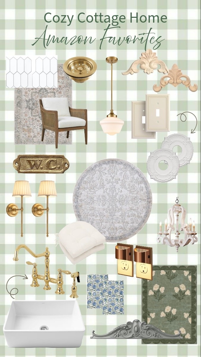 ✨ Amazon Cozy Cottage Finds We Love ✨

These are the cozy cottage pieces we actually use in our homes — vintage-style lighting, warm brass faucets, charming rugs, and timeless decor that instantly make a space feel layered and cozy. 🤍

If you love the cottage, vintage, collected look, these Amazon finds are so good.

Tap to shop all of our favorite cozy cottage Amazon pieces.

#ltkhome #ltkfinds #amazonhome #amazonhomefinds #cottagehome #cozycottage #cottagecore #vintageinspired #neutralhome #amazonfavorites