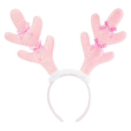 Glitter Antler Christmas Headband - Pink | Five Below