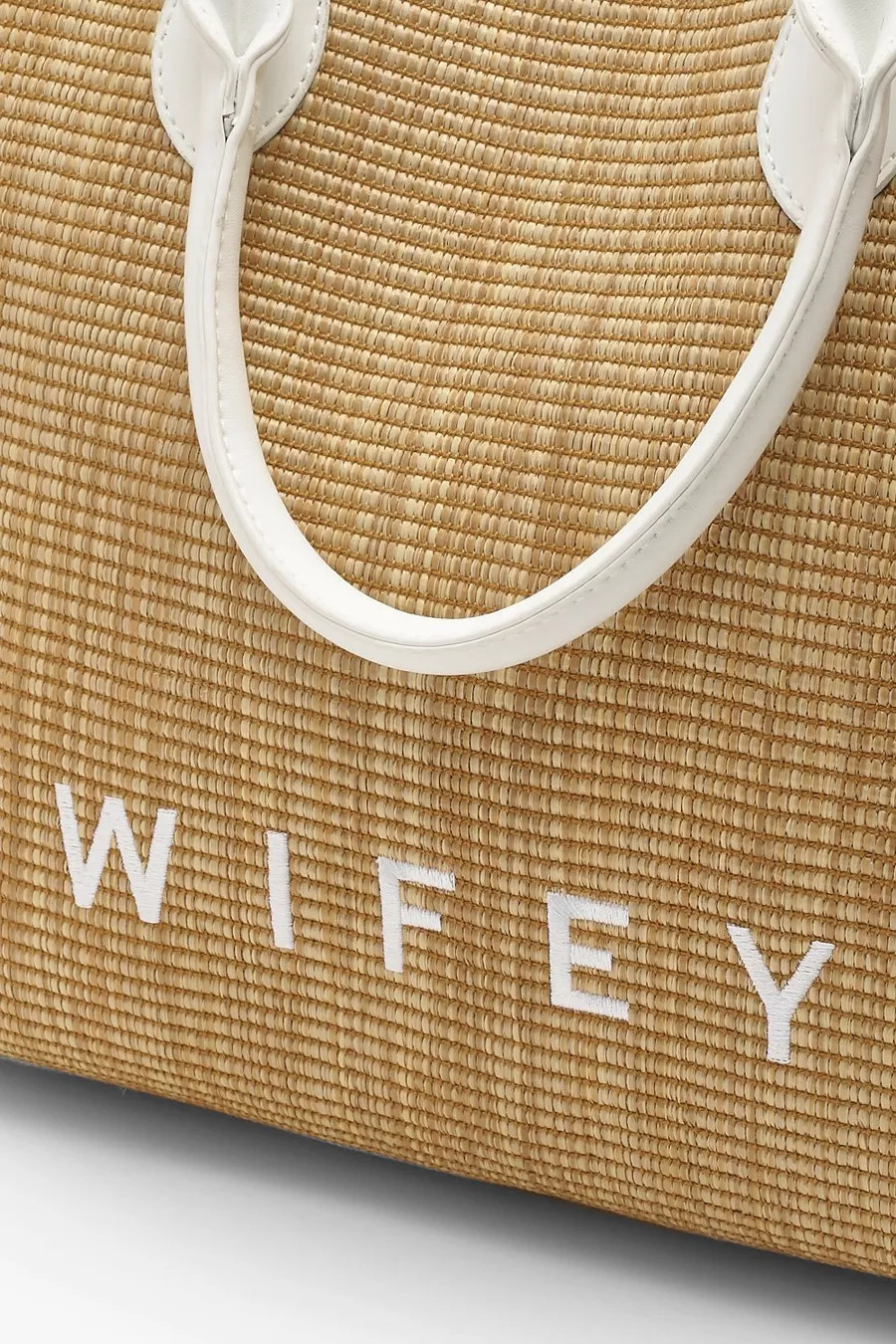 Wifey Straw Beach Bag | Boohoo.com (US & CA)