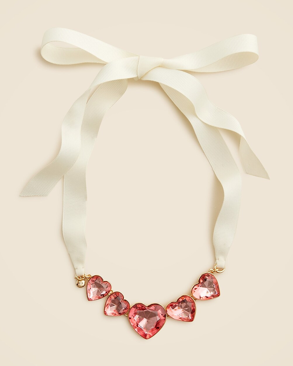 Girls' heart crystal bow necklace | J. Crew US