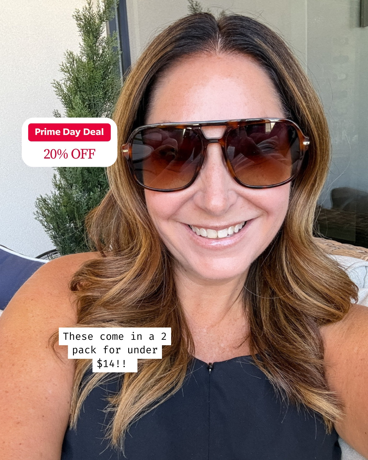These are hands down my favorite sunglasses of the season — and they're under $14! The square aviator shape is so flattering and goes with every summer outfit. Grab them for 20% off during Prime Day. 😎 

 #PrimeDay #sunglasses #summerstyle #LTKsalealert #LTKfindsunder50 #LTKstyletip #LTKootd #LTKmomlife #LTKSeasonal