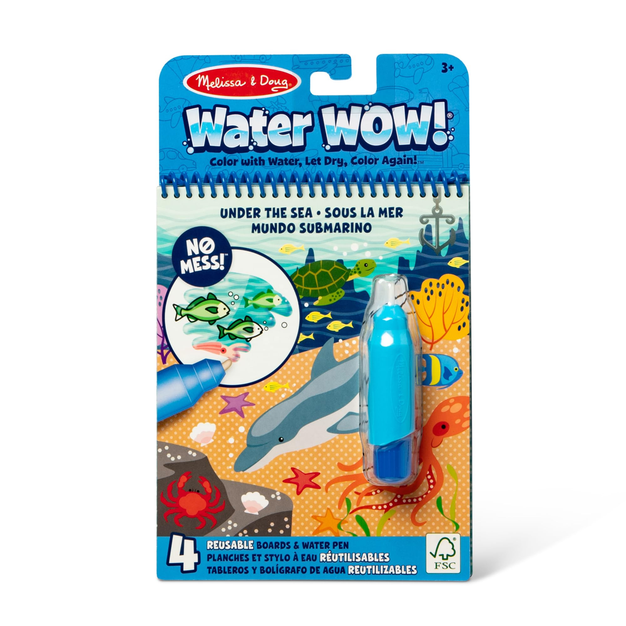 Melissa & Doug On The Go Water Wow! Mess Free Coloring Book, Reusable Water-Reveal Activity Pad, ... | Amazon (US)