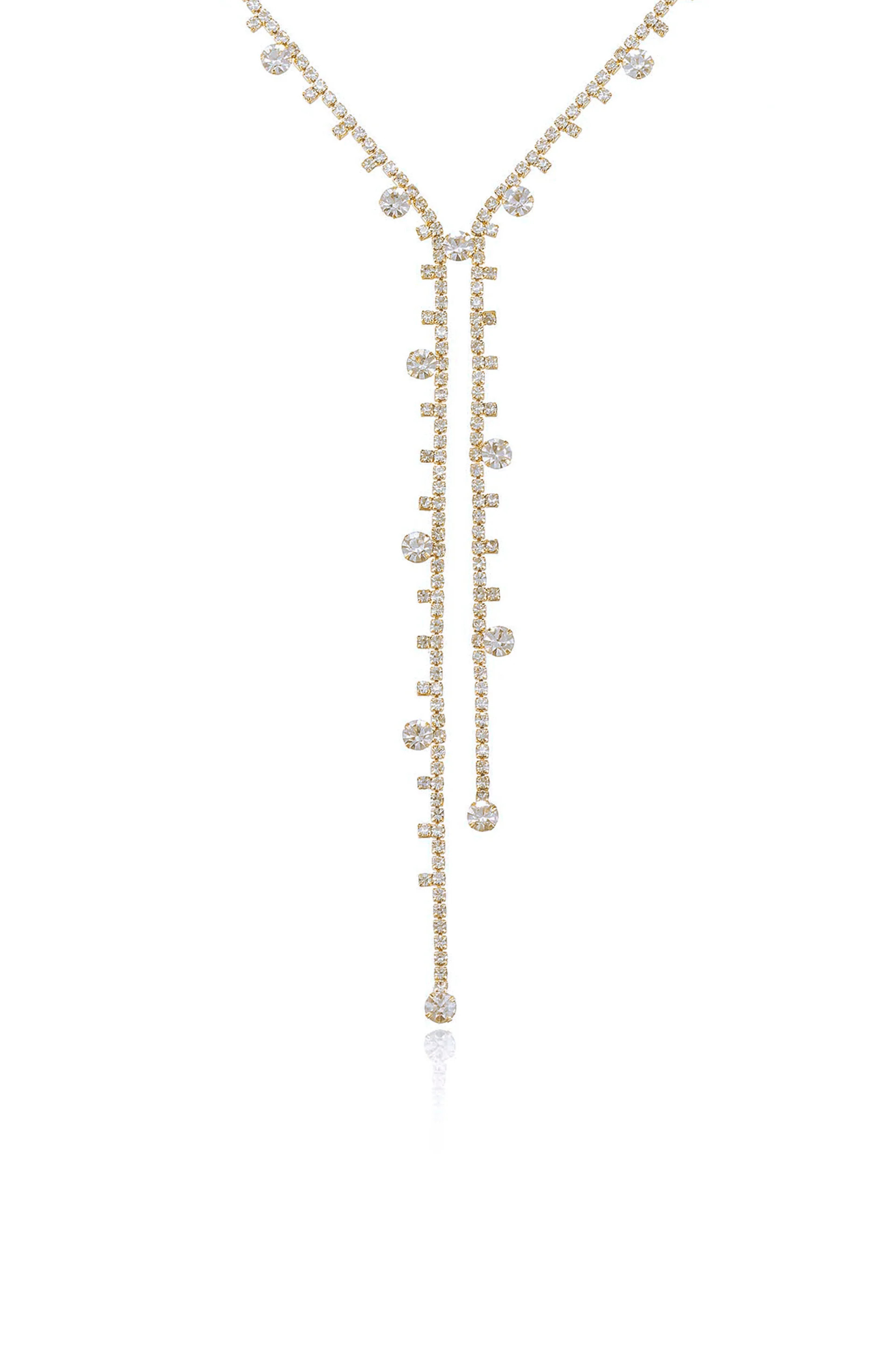 Delicate Crystal Lariat | Ettika