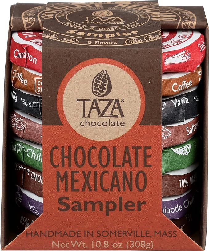Taza Chocolate Organic Mexicano Disc Stone Ground, Variety Pack, 1.35 Ounce (8 Count), Vegan | Amazon (US)