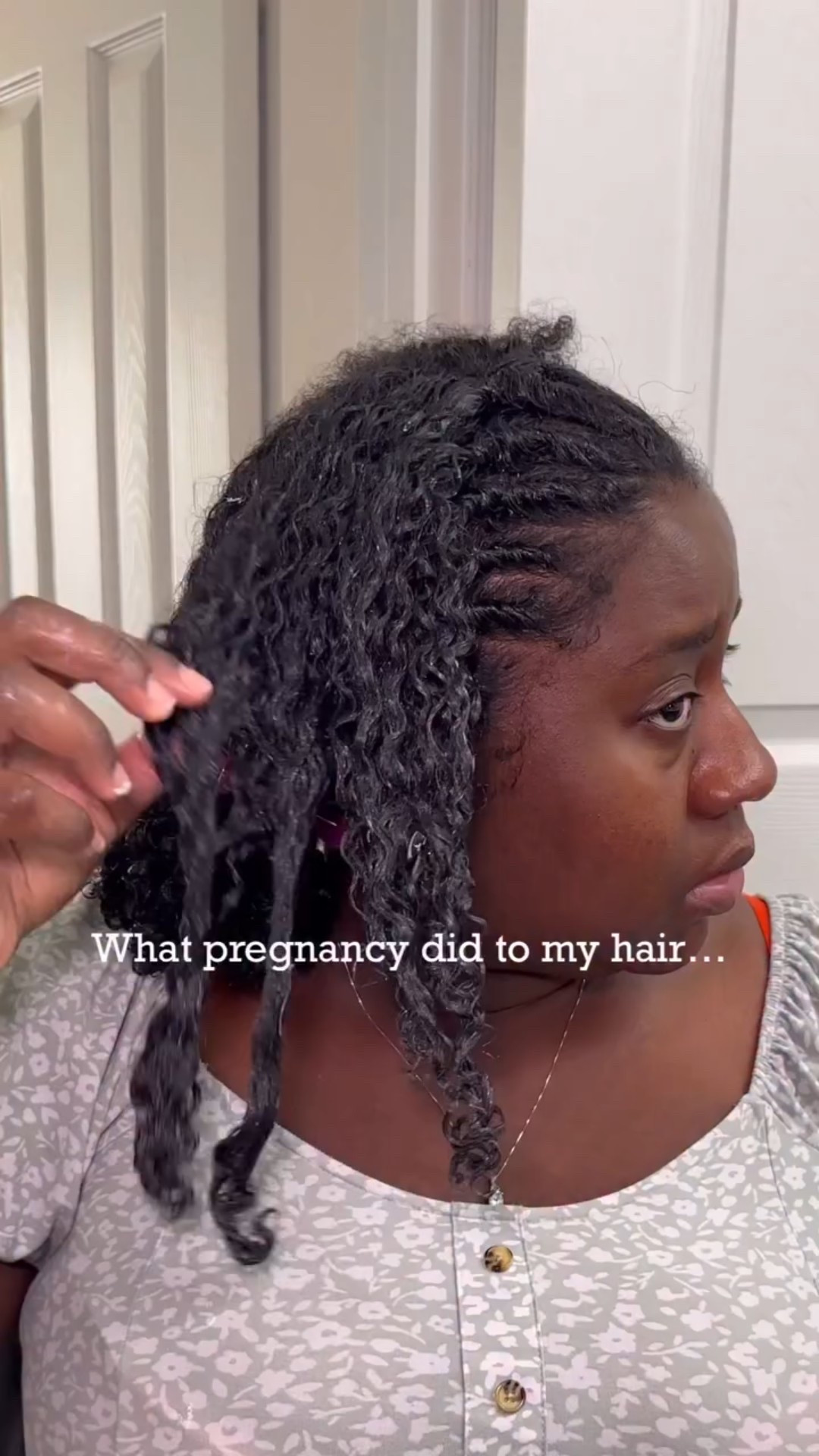 What pregnancy did to my hair 🤩🫶🏾

#pregnancy #naturalhairstyles #motherhood #postpartum