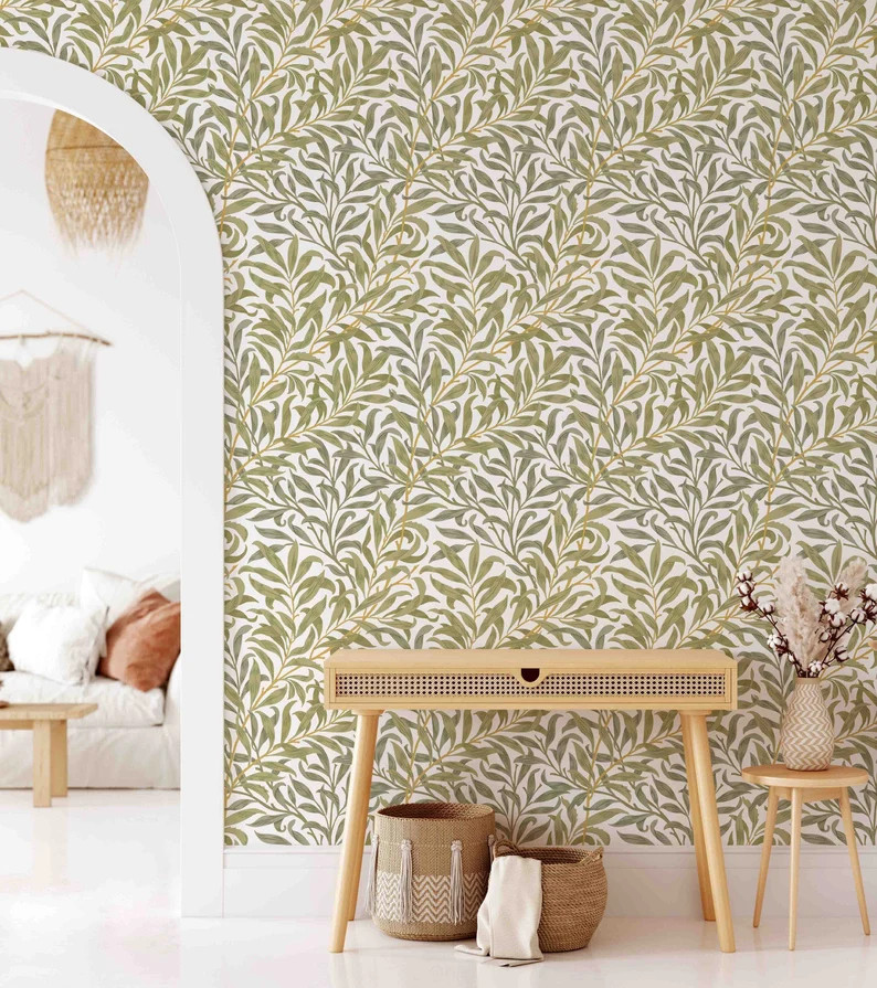 Peel & Stick Wallpaper William Morris Willow Bough Pattern - Etsy | Etsy (US)