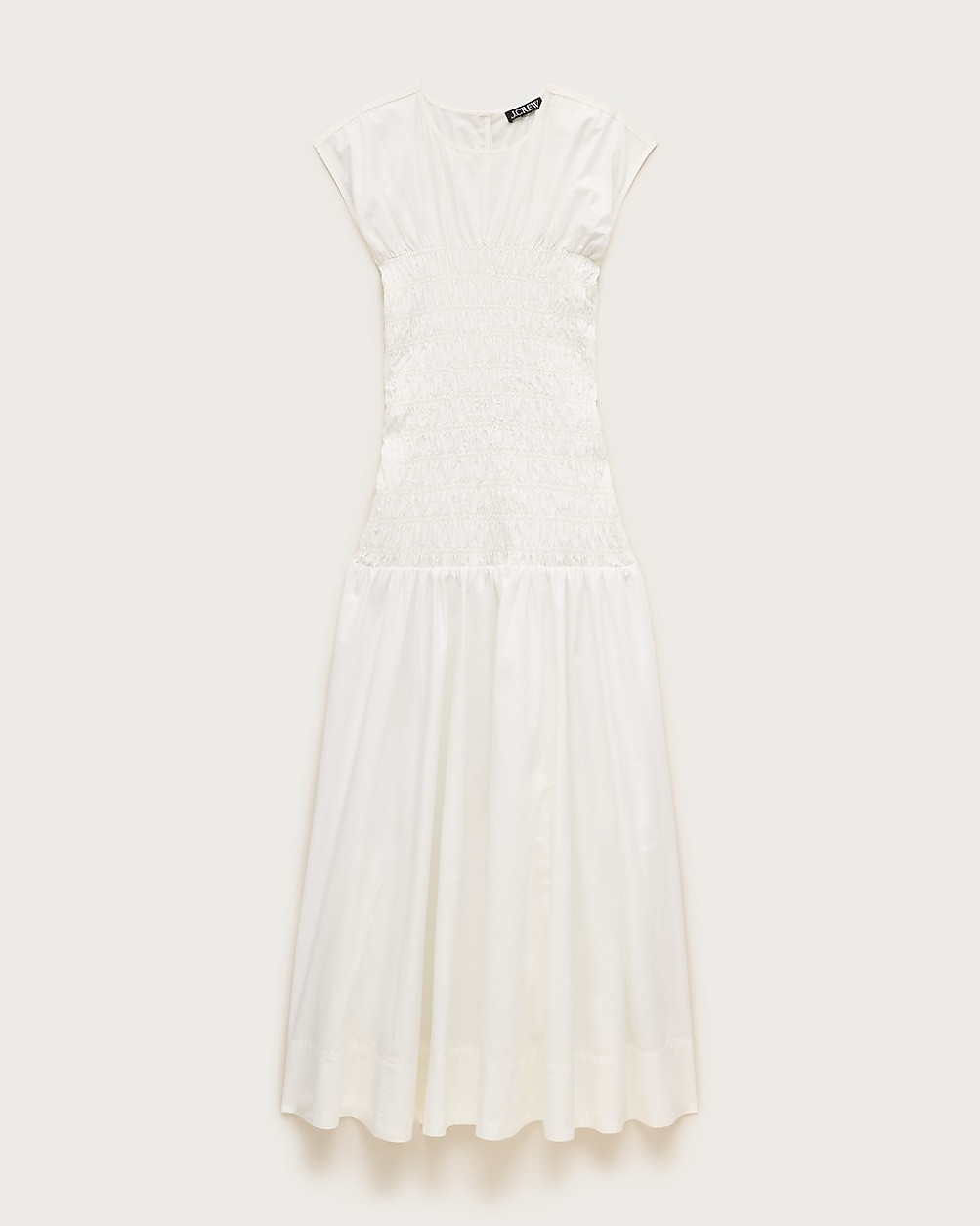 Smocked dress in cotton poplin | J. Crew US
