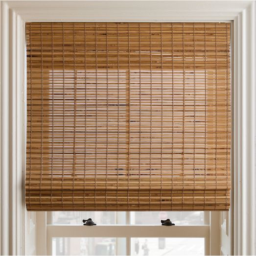 Custom Bamboo Unlined Roman Shade | West Elm (US)