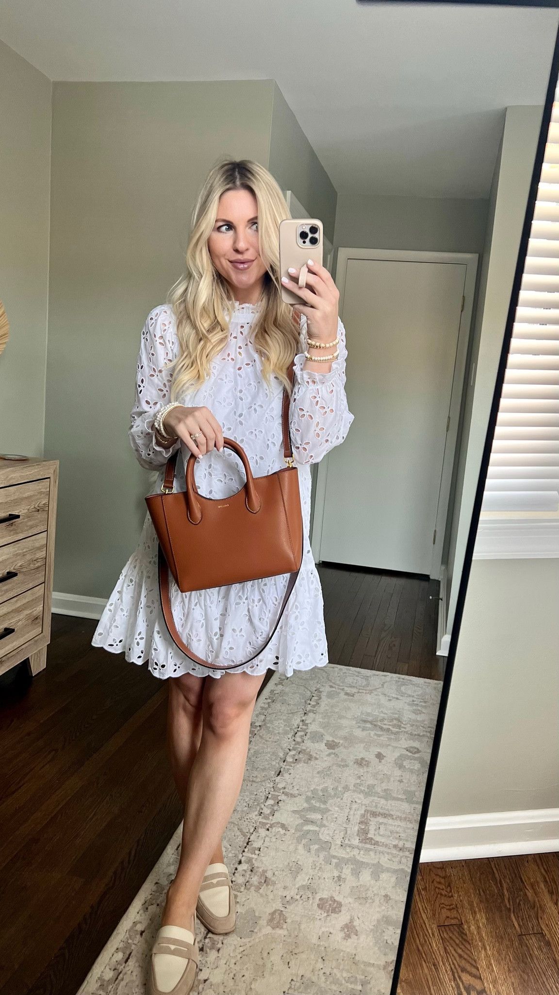 J. crew white eyelet mini dress, Aallyn leather satchel, dolce vita neutral loafers 

#LTKshoecrush #LTKworkwear #LTKunder100