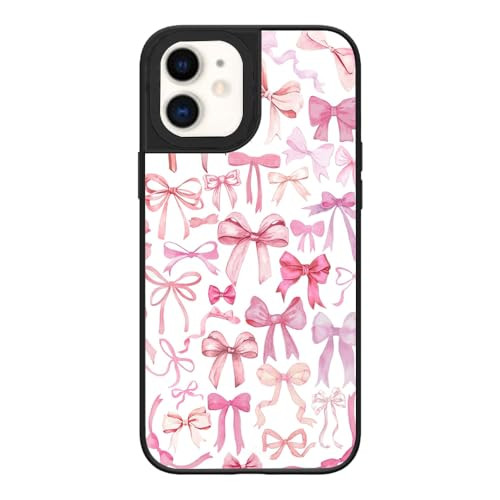 Ehreus for iPhone 11 Phone Case, Cute Coquette Aesthetic Pink Bow Pattern Shock-Absorbent Protective iPhone 11 Case for Women Girls Girly | Amazon (US)