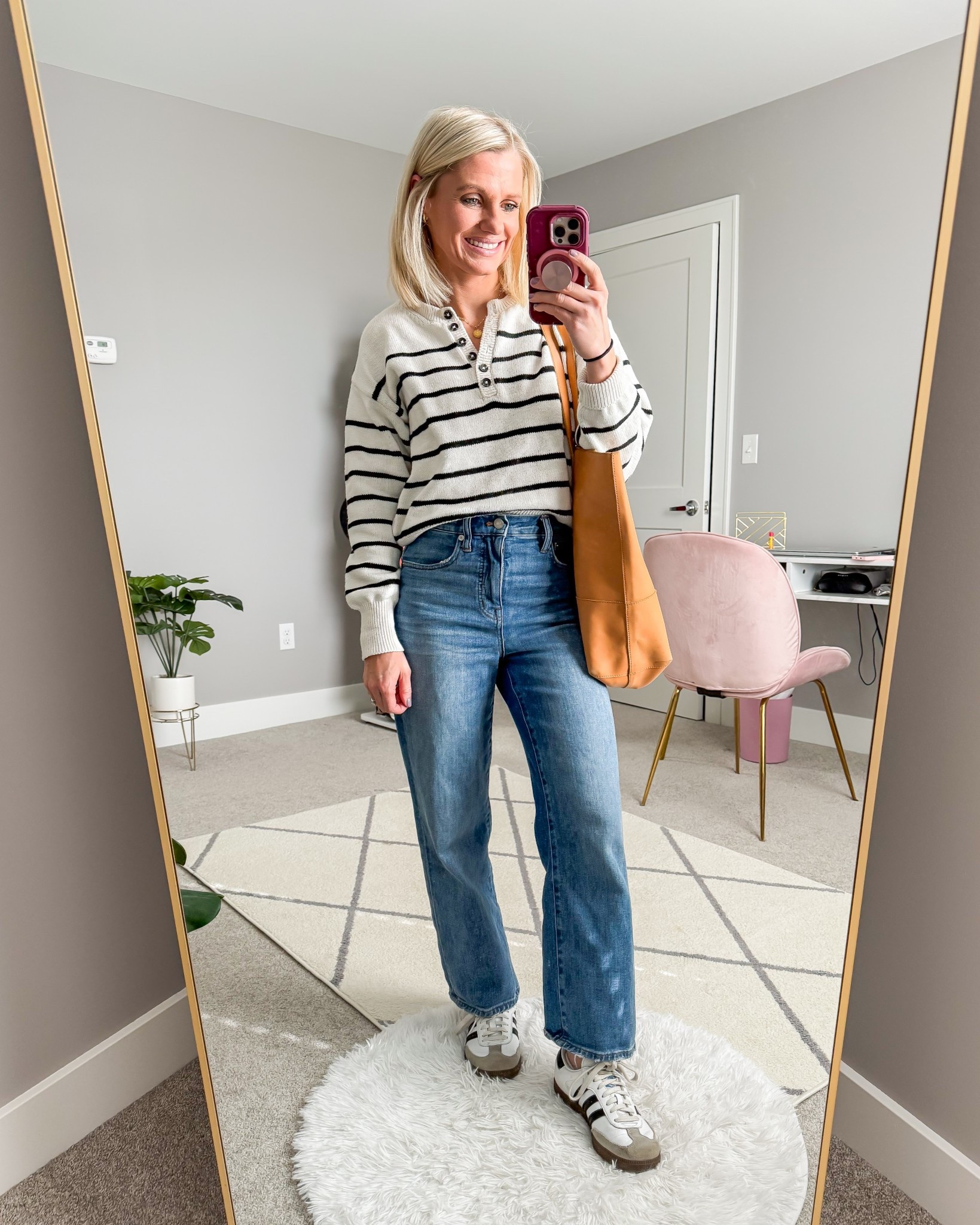 What I wore this week! 
Sweater- sold out, linked similar 
Jeans- thrifted, linked similar 

#LTKPetite #LTKStyleTip #LTKOver40