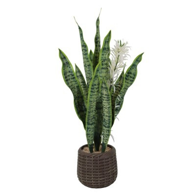 Tall Artificial Snake Plant, Realistic Faux Sansevieria Mother-in-Law's Tongue, UV Resistant & Low Maintenance, Indoor Outdoor Decor for Home Office | Target