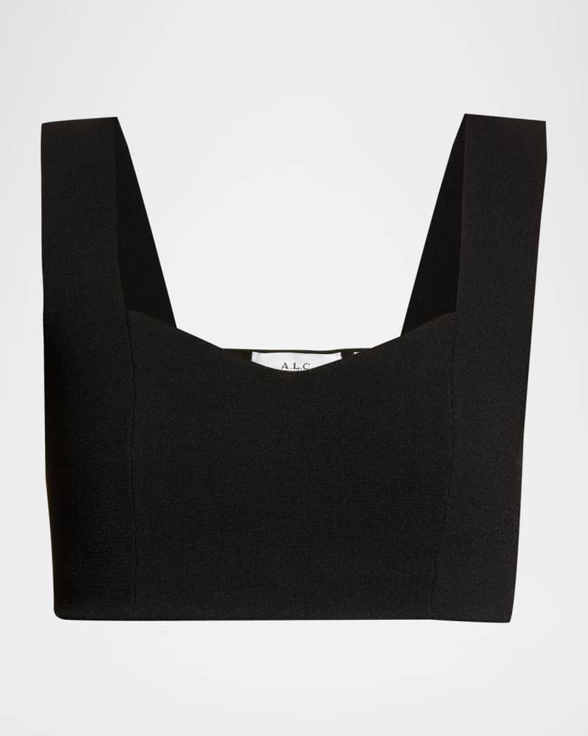 Jordana Seamed Cropped Bra Top | Neiman Marcus