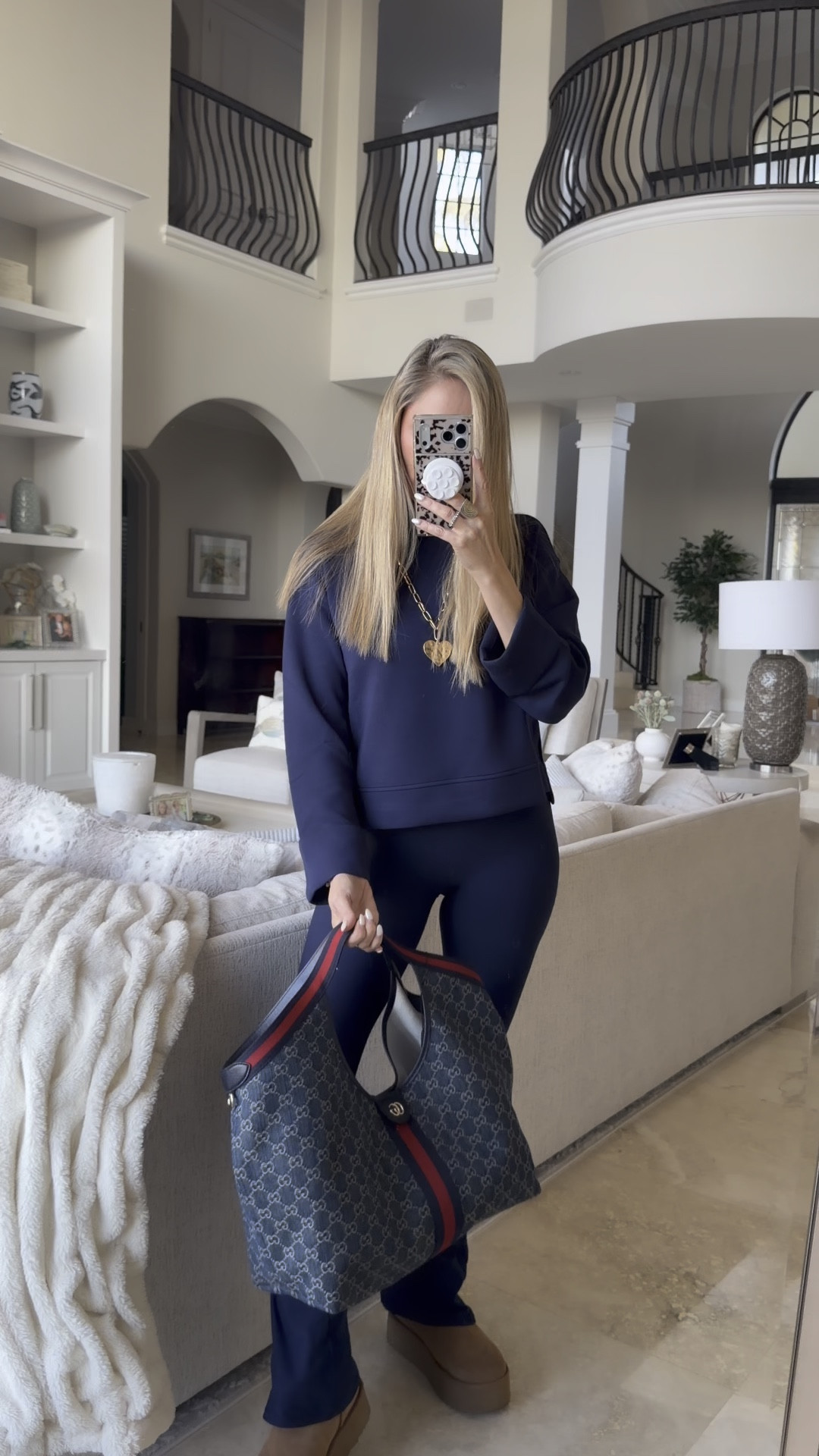 Beautiful new timeless, navy spanks air, essentials turtleneck, and flare leggings. This turtleneck is so soft and beautiful. I absolutely love it wearing a size small. And these flare leggings are so smoothing wearing a size small. 💙 this makes the perfect travel outfit. @Spanx 

#LTKTravel #LTKOver40 #LTKgrwm