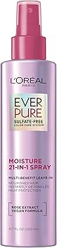 L'Oreal Paris 21-in-1 Leave In Conditioner Spray, Sulfate Free, Vegan, EverPure 6.8 fl oz | Amazon (US)