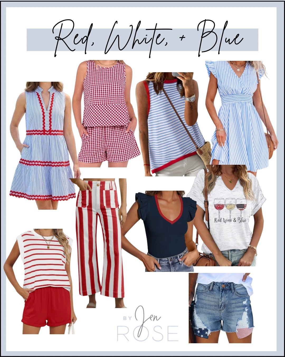 Red, white, and blue fashion finds for 4th of July

#LTKootd #LTKgrwm