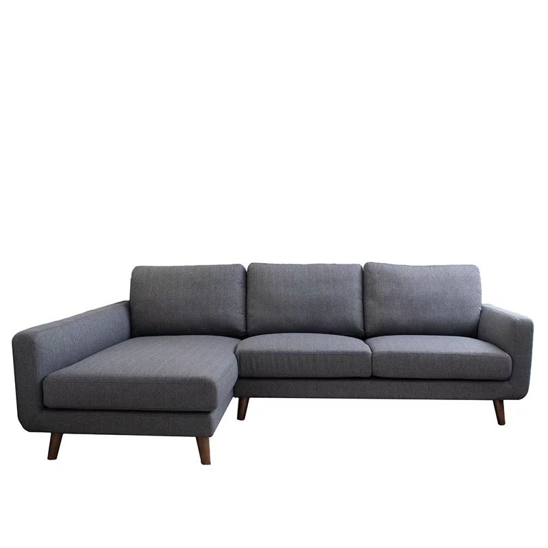 Mid-Century Modern Preston Dark Gray Sectional Sofa (Left Chaise) | Walmart (US)