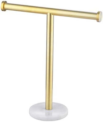 KES Towel Rack with Marble Round Base T-Shape Hand Towel Holder Stand SUS304 Stainless Steel Stan... | Amazon (US)