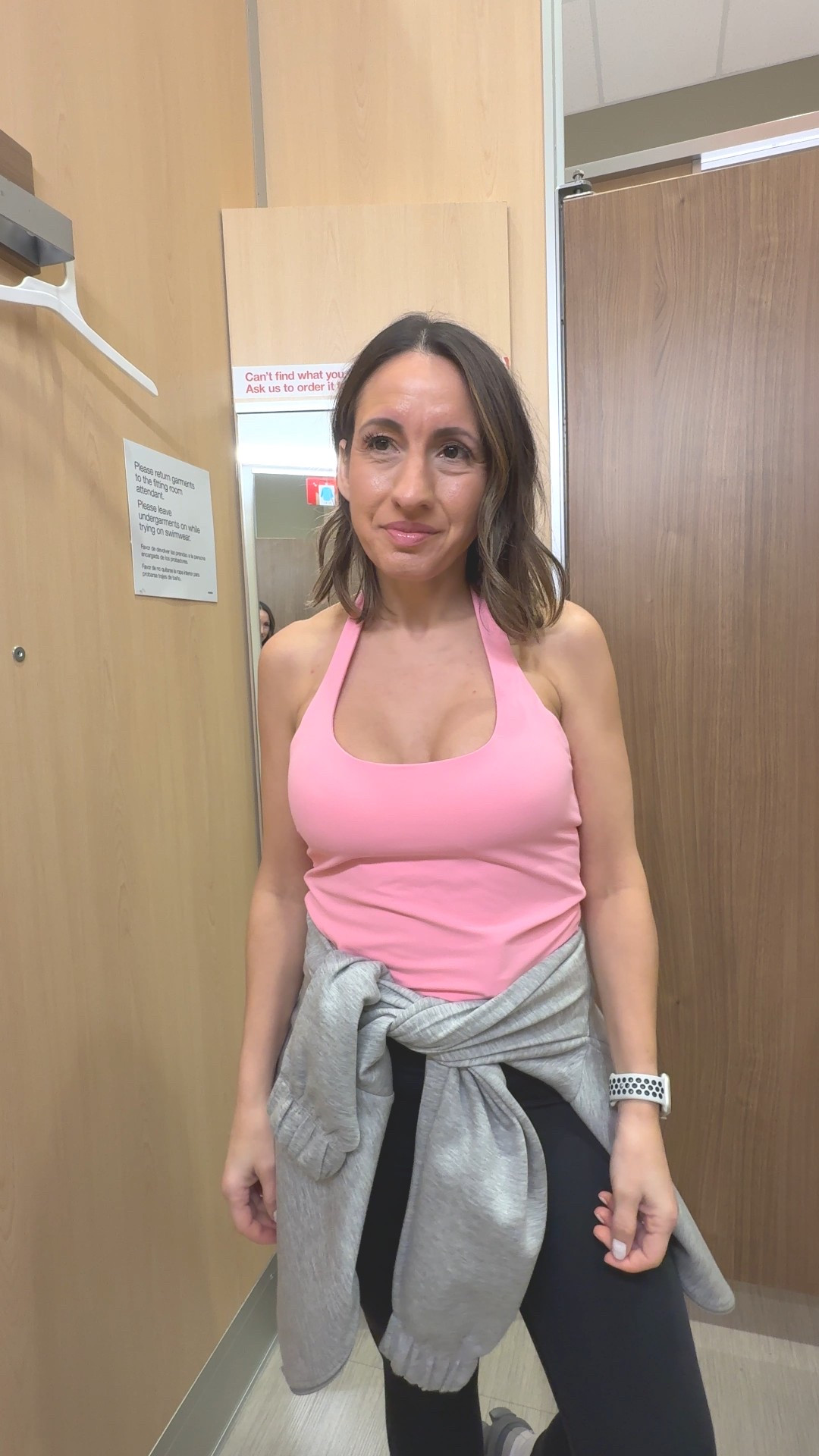 Workout set style. 
Pink workout top. Runs tts. 
Workout leggings. Black leggings run tts. 
Grey zip up is comfortable and super cute. Runs tts  


#LTKOver40 #LTKPetite #LTKActive