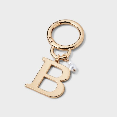 Initial "B" and Simulated Pearl Bag Charm - A New Day™ Gold | Target