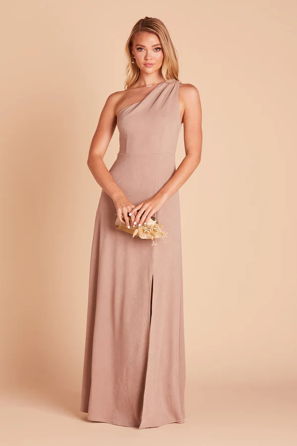 Kira Crepe Dress - Taupe | Birdy Grey