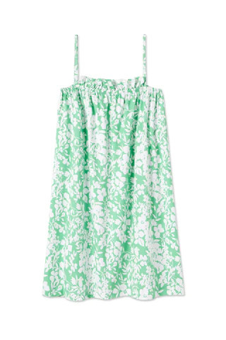 Pima Ruffle Nightgown in Grass Floral | Lake Pajamas