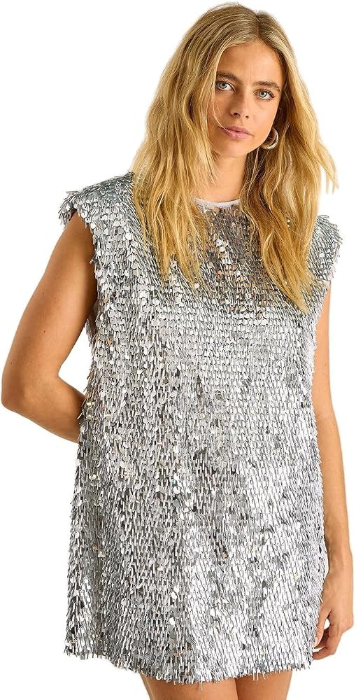 Nasty Gal Disc Tassel Embellished High Neck Mini Dress | Amazon (US)