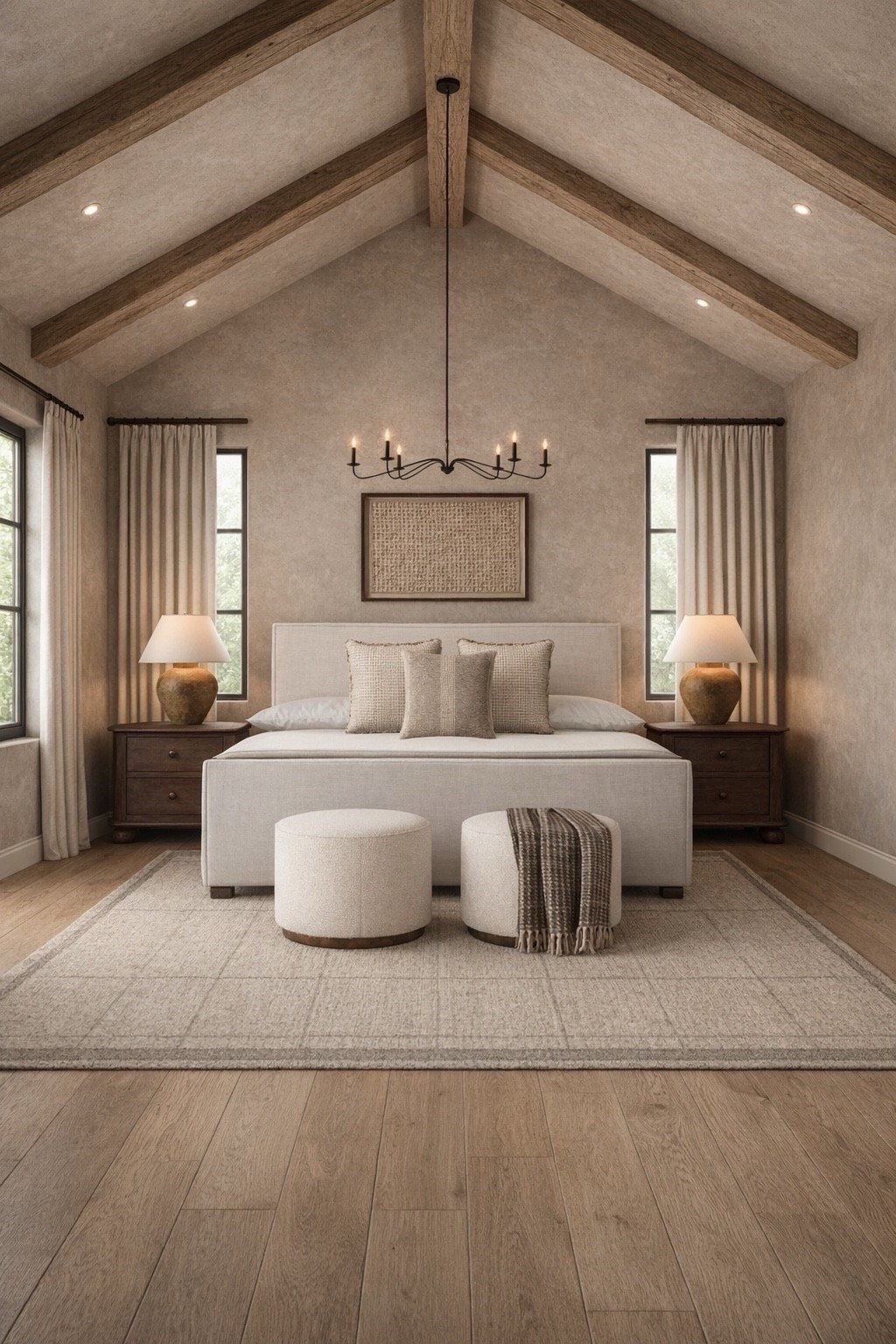 Modern organic transitional bedroom inspiration with finds all from Wayfair! I love the balance of warm tones, organic textured, and modern lines. So soft, warm, and cozy! 

#LTKSaleAlert #LTKHome