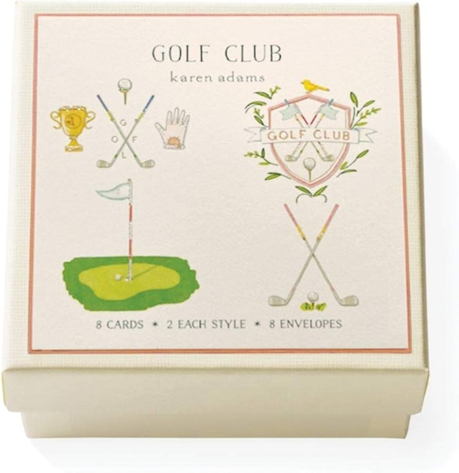 Karen Adams Golf Club Gift Card Enclosure Box of 8 Assorted Cards with Envelopes | Amazon (US)