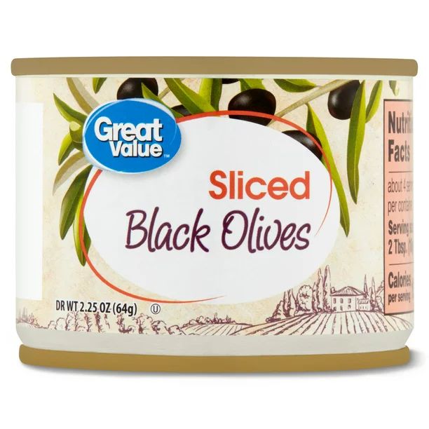 Great Value Sliced Black Olives, 2.25 oz - Walmart.com | Walmart (US)