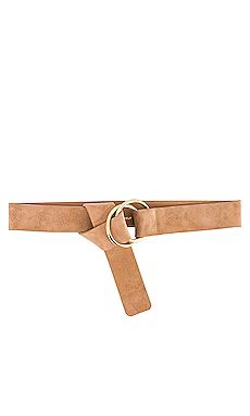 B-Low the Belt Tumble Suede Belt in Sand & Gold from Revolve.com | Revolve Clothing (Global)
