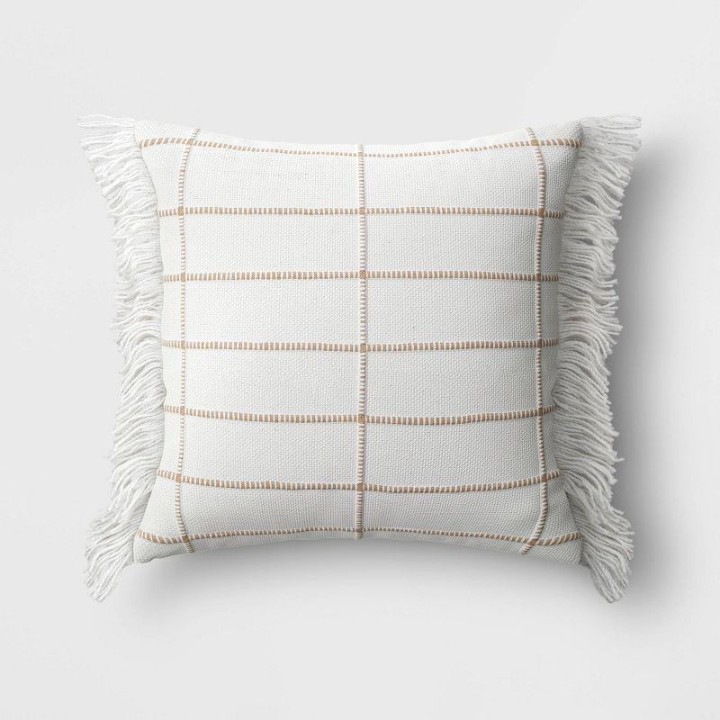 Woven Outdoor Throw Pillow Ivory - Threshold™ designed with Studio McGee | Target