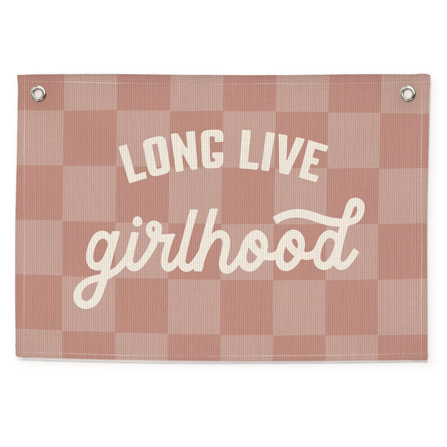 Girls Room Decor Long Live Girlhood Linen Hanging Banner Flag Pink Banner for Toddler Playroom Wa... | Amazon (US)