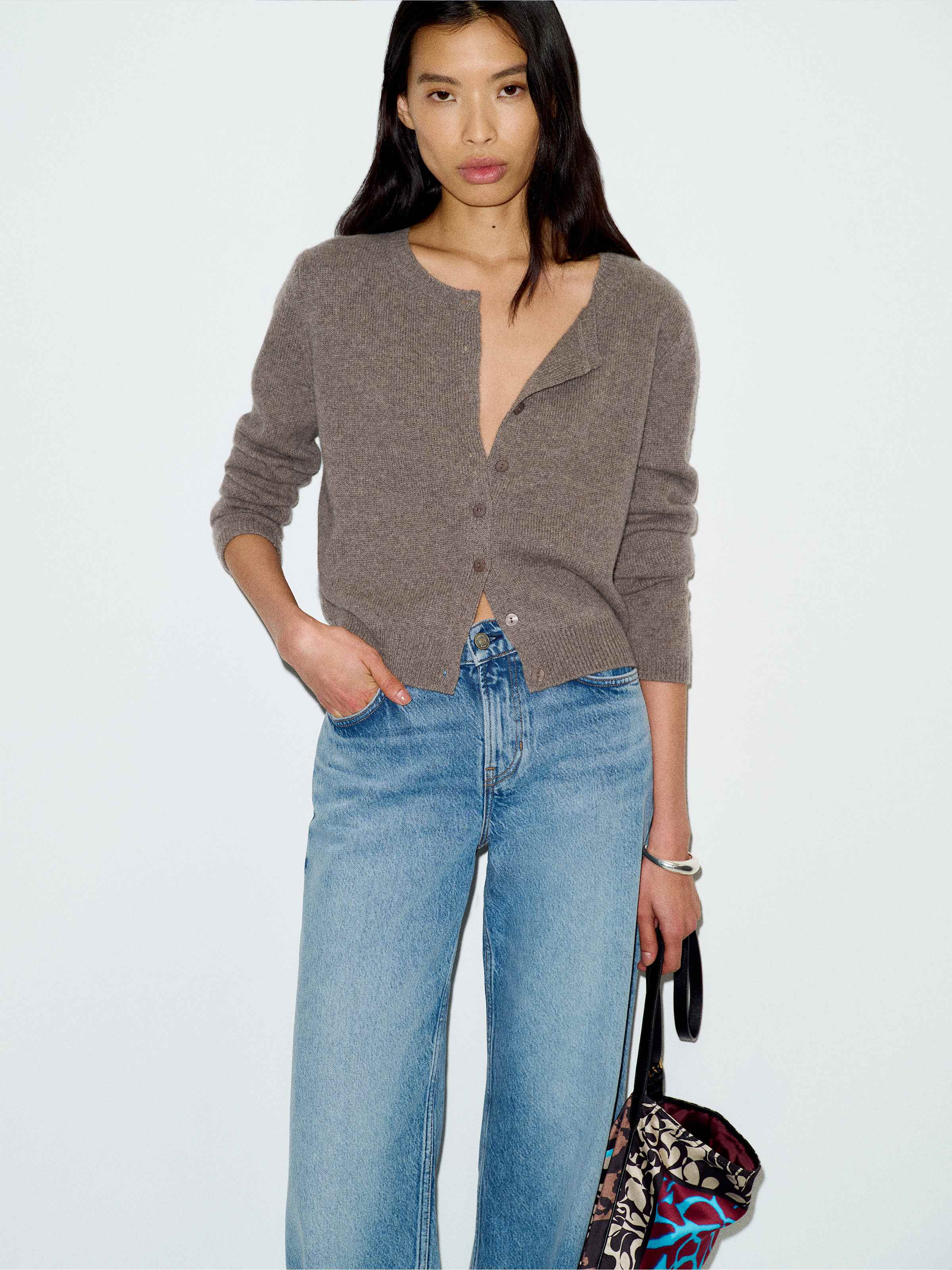Clara Cashmere Crew Cardigan | Reformation (Global)
