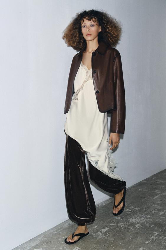 VELVET TROUSERS ZW COLLECTION | Zara UK