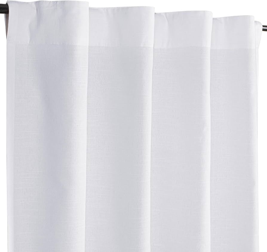 Bedding Craft,White Curtain,Curtains 96 inch,White Cotton Curtains,White Curtains,Curtain,Tab Top... | Amazon (US)