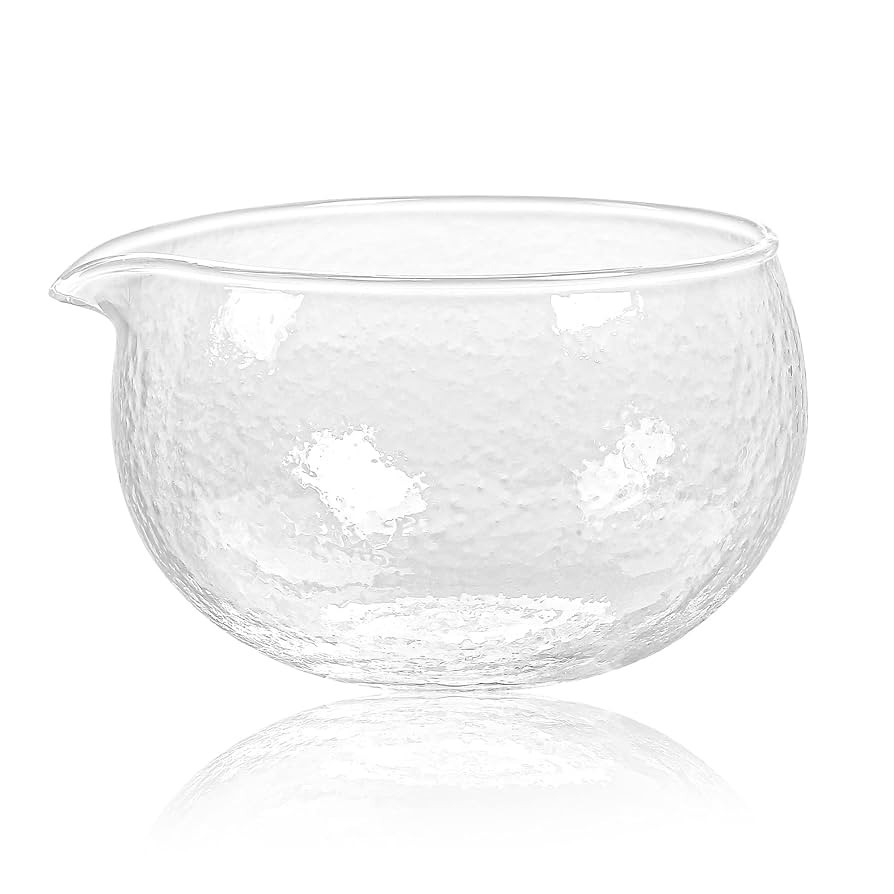 Textured Glass Matcha Bowl With Pouring Spout - Handmade Japanese Style Matcha Green Tea Ceremony... | Amazon (US)