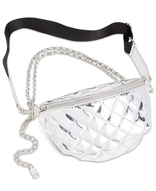 Steve Madden Convertible Chrome Patent Belt Bag & Reviews - Handbags & Accessories - Macy's | Macys (US)